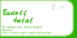 rudolf antal business card